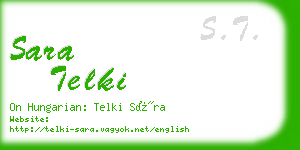 sara telki business card